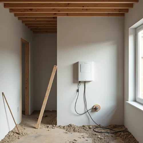 Electrical panel installation in a commercial construction space