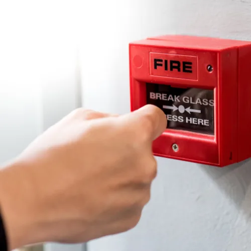 Fire alarm pull station — fire protection system installation